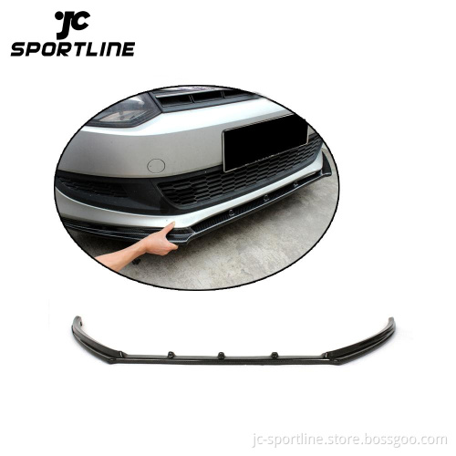 R Style Carbon Fiber Front Bumper Lip Spoiler for VW POLO 6 2011
